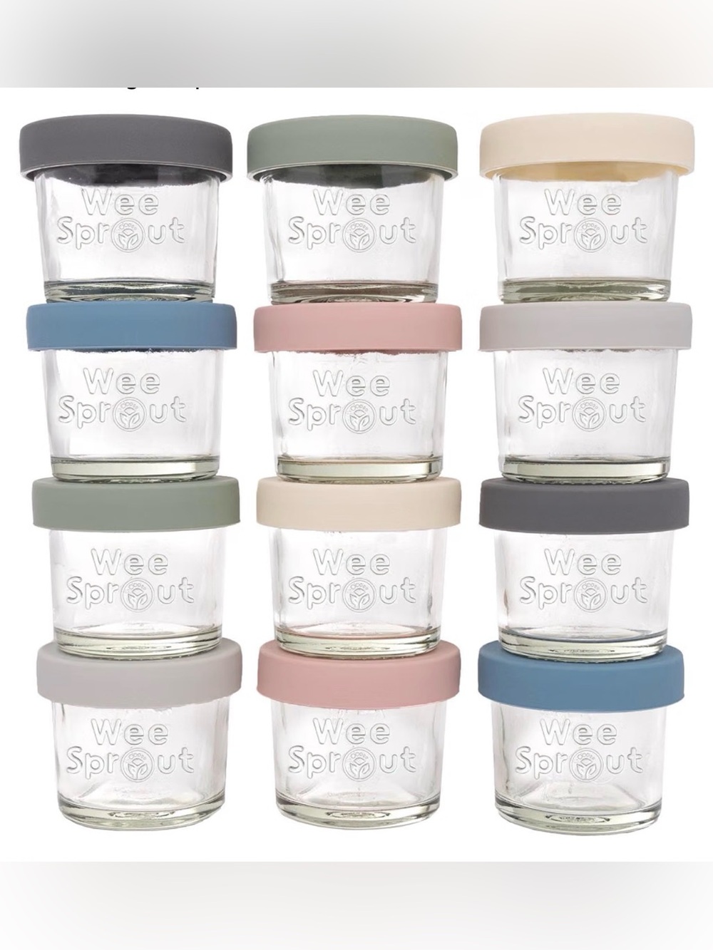 Wee Sprout Glass Baby Food Jars